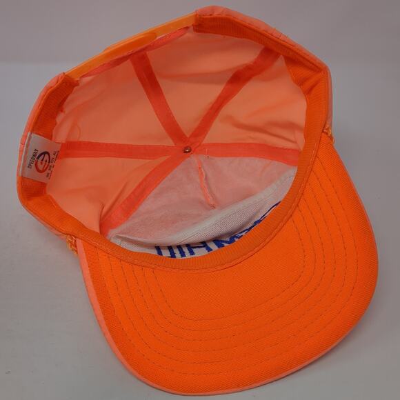 CH2M Hill Snapback 5 Panel Cap Orange One Size Adjustable Rope Speedway - Picture 8 of 10